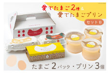 AH057 愛でたまご２種＆愛でたまごプリンセットB 【 プリン 卵 たまご 自家製 冷蔵 長崎県 島原市 】