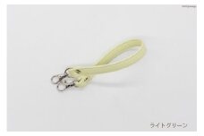 AI004-05 バッグ ハンドル  (シルバー) ライトグリーン 1.5cm幅　【 交換用 持ち手 取っ手 ナスカン付き バッグ おしゃれ お洒落 職人手作り 日本製 国産 Pouche ポーチェ 長崎県 島原市 】