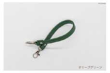 AI004-07 バッグ ハンドル  (シルバー) オリーブグリーン 1.5cm幅　【 交換用 持ち手 取っ手 ナスカン付き バッグ おしゃれ お洒落 職人手作り 日本製 国産 Pouche ポーチェ 長崎県 島原市 】