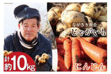 AI210 じゃがいも ＆ 人参 セット ( ながさき黄金＆冬人参 ) 約 10kg [ 野菜 野菜セット 詰め合わせ ジャガイモ にんじん ニンジン 10キロ 黄金 贅沢宝庫 長崎県 島原市 ]