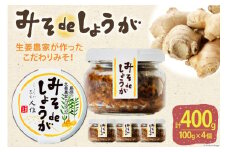 AI205 みそdeしょうが 100g 4個 計400g [ 生姜 しょうが ショウガ 味噌 みそ お供 薬味 保存料 添加物 不使用 国産 松本農園 人作 長崎県 島原市 ]
