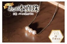 AI393 Marycoco あこや本真珠 7mm 3粒 パールネックレス ケース付 [NK80-3g ネックレス パール 真珠 本真珠 アコヤ真珠 アコヤ本真珠 ジュエリー アクセサリー メアリーココ 長崎県 島原市 ]