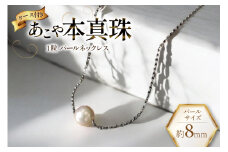AI389 Marycoco あこや本真珠 8mm 一粒 パールスルーネックレス シルバー ケース付 [NPS80A ネックレス 一粒ネックレス パール 真珠 アコヤ真珠 本真珠 ジュエリー アクセサリー 金属アレルギー対応 メアリーココ 長崎県 島原市 ]