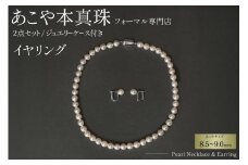 AI365-a Marycoco 長崎県産 極上 あこや本真珠 8.5～9.0mm ジュエリー 2点 セット [N975-1506 真珠 ネックレス イヤリング あこや真珠 国産 あこや ファッション レディース メアリーココ 長崎県 島原市 ]