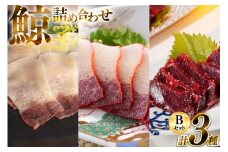 AJ150 美味しい 鯨 3種詰め合わせBセット 計310g( 背肉 ベーコンスライス すえひろスライス ) [ くじら クジラ 鯨肉 湯引き 簡単調理 おつまみ 肴 珍味 日野商店 長崎県 島原市 ]