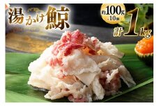 AJ136 湯かけ鯨 100g×10個セット 計1kg [ くじら クジラ 鯨 鯨肉 湯引き 簡単調理 おつまみ 肴 珍味 小分け 日野商店 長崎県 島原市]