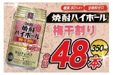 AJ325 タカラ 焼酎ハイボール 梅干割り 350ml 48本(24本×2箱) [ タカラ 宝 寶 Takara 焼酎 酎ハイ チューハイ ハイボール 7% 人気 ご自宅用 日常使い 普段使い 健康志向 プリン体ゼロ 糖質ゼロ 甘味料ゼロ プリン体０ 糖質０ 甘味料０ みつい 長崎県 島原市 ]