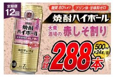 AJ418 【12回定期便】タカラ 焼酎ハイボール 大衆酒場の赤しそ割り 500ml×24本 [ タカラ 宝 寶 Takara 定期便 焼酎 酎ハイ チューハイ ハイボール 7% 人気 ご自宅用 日常使い 普段使い 健康志向 プリン体ゼロ 糖質ゼロ 甘味料ゼロ プリン体０ 糖質０ 甘味料０ みつい 長崎県 島原市 ]