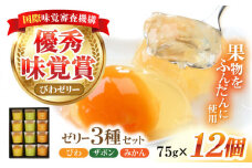 長崎旬彩12個入り / ゼリー ぜりー みかん ミカン 蜜柑 ザボン ざぼん ビワ びわ 枇杷 果汁 / 諫早市 / 有限会社あじさい  [AHAH001]  