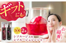 【最速発送】シソルージュ500ml ＆ シソルージュジンジャー500ml セット / 紫蘇 しそ シソ 赤しそ しそジュース / 松尾農園 [AHAY001] 最速 最短 スピード 発送