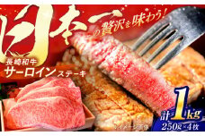 長崎和牛 A5ランク 特選サーロインステーキ 250g×4枚 計1kg / ステーキ すてーき 和牛 牛肉 ぎゅうにく 国産牛 牛 サーロイン / 諫早市 / 焼き肉おがわ [AHCD005]