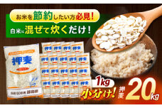 【最速発送】押麦「長崎御島」1kg×20袋 計20kg / 押麦 押し麦 はだか麦 麦ごはん 雑穀 雑穀米 長崎県産 米 こめ コメ ※ / 諫早市 / 有限会社伊東精麦 [AHBU003]   最速 最短 スピード 発送