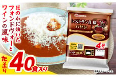 【小分け】【内袋のままレンジ調理可】日本ハム レストラン仕様ハヤシ10パックセット(1パック4袋入り)計40食分/ ハヤシ ハヤシライス カレー かれー レトルト 牛肉 小分け 長崎県 / 諫早市 / 日本ハムマーケティング株式会社 [AHAL005]