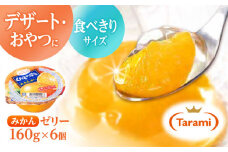【最速発送】たらみ くだもの屋さん みかん 160g×6個入 / ゼリー ぜりー フルーツゼリー 果物ゼリー 果物 くだもの フルーツ ふるーつ / 諫早市 / 株式会社たらみ [AHBR009]  最速 最短 スピード 発送