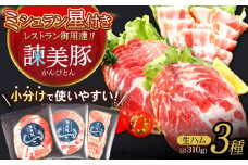 諫美豚生ハム＆生ベーコン3種セット計4P / 豚肉 ぶたにく ハム はむ 生ハム ベーコン 生ベーコン ロース 肩ロース バラ 小分け / 諫早市 / 株式会社土井農場 [AHAD058]