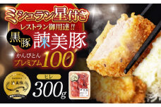 黒豚諫美豚プレミアム100 ヒレ肉 （カツのみ）300g / 豚肉 肉 ヒレ 黒豚 とんかつ トンカツ / 諫早市 / 株式会社土井農場 [AHAD076]