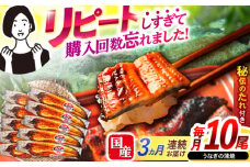 【3回定期便】【諫早淡水】うなぎ蒲焼10尾 / うなぎ ウナギ 鰻 蒲焼 たれ 老舗 / 諫早市 / 諫早淡水 [AHAT021]