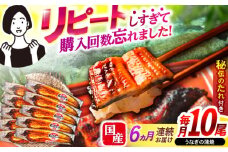 【6回定期便】【諫早淡水】うなぎ蒲焼10尾 / うなぎ ウナギ 鰻 蒲焼 たれ 老舗 / 諫早市 / 諫早淡水 [AHAT022]