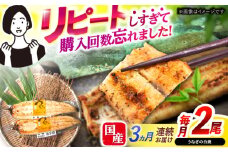 【3回定期便】【諫早淡水】うなぎ白焼き2尾  / うなぎ 白焼き 栄養価 小分け 冷凍 / 諫早市 / 諫早淡水 [AHAT045]