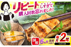 【6回定期便】【諫早淡水】うなぎ白焼き2尾  / うなぎ 白焼き 栄養価 小分け 冷凍 / 諫早市 / 諫早淡水 [AHAT046]