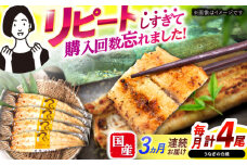 【3回定期便】【諫早淡水】うなぎ白焼き4尾  / うなぎ 白焼き 栄養価 小分け 冷凍 / 諫早市 / 諫早淡水 [AHAT048]