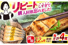 【12回定期便】【諫早淡水】うなぎ白焼き4尾  / うなぎ 白焼き 栄養価 小分け 冷凍 / 諫早市 / 諫早淡水 [AHAT050]