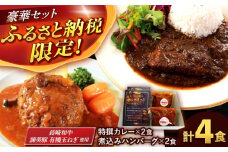 テレビで紹介されたランドール【Eセット】【特撰カレー】＆長崎和牛・諫美豚の煮込みハンバーグセット [AHBW009]