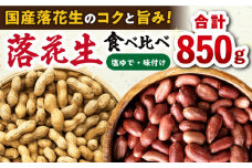 落花生食べ比べセット  計850g / ピーナッツ ナッツ おつまみ おやつ / 大村市 / 浦川豆店[ACZR007]