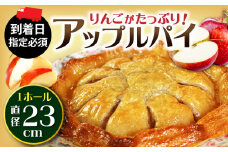 【到着日指定必須】アップルパイ 1ホール(直径23cm) / アップルパイ ケーキ りんご パイ 洋菓子 スイーツ / 大村市 / 大又農園野の実[ACZO003]