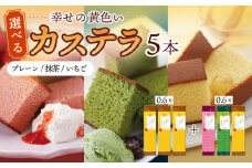 幸せの黄色い カステラ 食べ比べ 選べる 5本 詰合せ / かすてら 卵 人気 長崎 おやつ / 大村市 / 心泉堂[ACYU012]