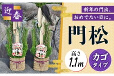 門松 1.1m カゴタイプ 一対 お正月飾り 正月 迎春 新年  大村市 / 琴花園 [ACYK010]