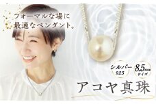 アコヤ真珠 ペンダント シルバー 1個珠 / 真珠 アクセサリー レディース ペンダント / 大村市 / 松田真珠[ACYE003]