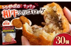 愛のコロッケ（長崎和牛入り）30個  /コロッケ レンジ コロッケ 冷凍 コロッケ ころっけ 牛肉コロッケ おかず 惣菜 時短 冷凍  牛肉 和牛 / 大村市 / 株式会社ナガスイ [ACYQ037]
