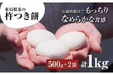 【大正創業の老舗菓子屋からお届け】 東島製菓の杵つき餅 500g×2袋 1kg 約25個 / パック おもち もち / 大村市 / 東島製菓 [ACBO001]