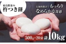 【大正創業の老舗菓子屋からお届け】 東島製菓の杵つき餅 500g×20袋 10kg 約250個 / パック おもち もち / 大村市 / 東島製菓 [ACBO005]