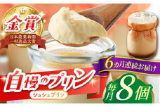 【6回定期便】シュシュプリン 8個/月（計48個）/ プリン スイーツ ミルク ジャージ―牛乳 / 大村市 / おおむら夢ファームシュシュ [ACAA305]