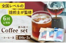 【全6回定期便】スペシャルティコーヒー定期便 毎月100g×3種 / コーヒー 飲み比べ 詰合せ / 大村市 / 株式会社大村湾商事 [ACBG008]