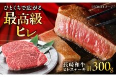 長崎和牛ヒレステーキ 約150×2枚入 計300g / ステーキ ヒレ ヒレ肉 牛 / 大村市 / まるしん商会 [ACCD003]
