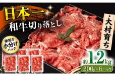 大村育ち 長崎和牛 切り落とし肉 1.2kg / 牛肉 赤身 小分け すき焼き 煮込み/ 大村市 / おおむら夢ファームシュシュ [ACAA476]