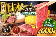 【着日指定 可能】【平戸の山の幸】長崎和牛 焼肉セット（大）〜安心の地元野菜付〜 平戸市 / ひらど新鮮市場 [KAB032]