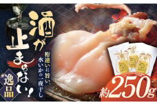【着日指定 可能】【身が厚く柔らかい】漁師の水烏賊一夜干し 約250g（2〜3枚） 平戸市 / 中野漁業協同組合 [KAB062]