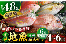 【全6回定期便】朝獲れ！平戸地魚詰合せ定期便 平戸市 / 平戸瀬戸市場協同組合 [KAA304]