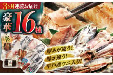 【全3回定期便】旨味を凝縮！ 旬鮮平戸干物 16種詰合せ【森崎水産】 [KAD186]