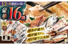 【全12回定期便】旨味を凝縮！旬鮮平戸干物 16種詰合せ【森崎水産】 [KAD188]