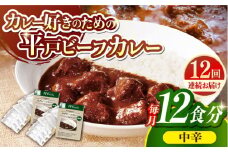 【全12回定期便】【40年の試行錯誤の結晶】平戸ビーフカレー12食セット（中辛） 平戸市 / カレー工房 NVfoods [KAB251]カレー レトルト スパイス ご当地カレー 通販 お取り寄せ グルメ 簡単調理 保存食