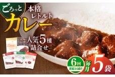 【全6回定期便】【カレー好きの為のアソートセット】カレー工房NVfoodsのカレー5種詰め合わせセット [KAB292]カレー レトルト スパイス ご当地カレー 通販 お取り寄せ グルメ 簡単調理 保存食