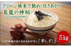 【令和6年産米】つづら水源の森を流れる水が育む松浦の米「夢しずく」葛籠の神秘5kg( 米 お米 白米 ゆめしずく 5キロ 送料無料 )【A8-010】
