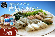 FISH&SALT ONLY 青島かまぼこ5個入り( かまぼこ 蒲鉾 カマボコ 魚介類 シーフード 海鮮 魚 松浦市 無添加 長崎 )【A9-048】