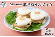 自慢の逸品、豚角煮まんじゅう2箱(1箱5個入り)( 角煮 豚角煮 角煮まん 個包装 中華 ギフト 贈り物 プレゼント 贈答 )【B5-076】