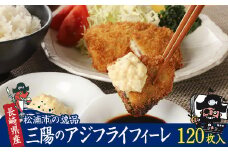 産地直送 新鮮・急速冷凍 業務用箱入り 松浦市の逸品「三陽のあじフライフィーレ」120枚( アジフライ あじ アジ 鯵 フライ フィーレ 簡単 おかず お弁当 松浦市 )【C0-092】